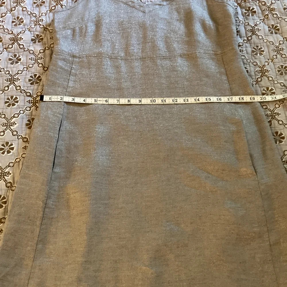 Eileen Fisher Twinkle Metallic  Linen Mini Slip Dress small petite Style #SOTY-2 - Picture 10 of 11